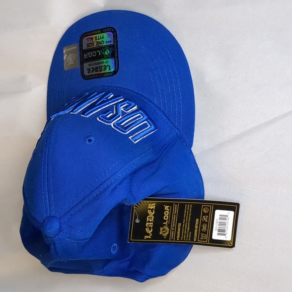Leader of Generation Apparel L.O.G.A Blue Los Angeles Spell Out Hat Cap Snap NWT - Picture 2 of 2